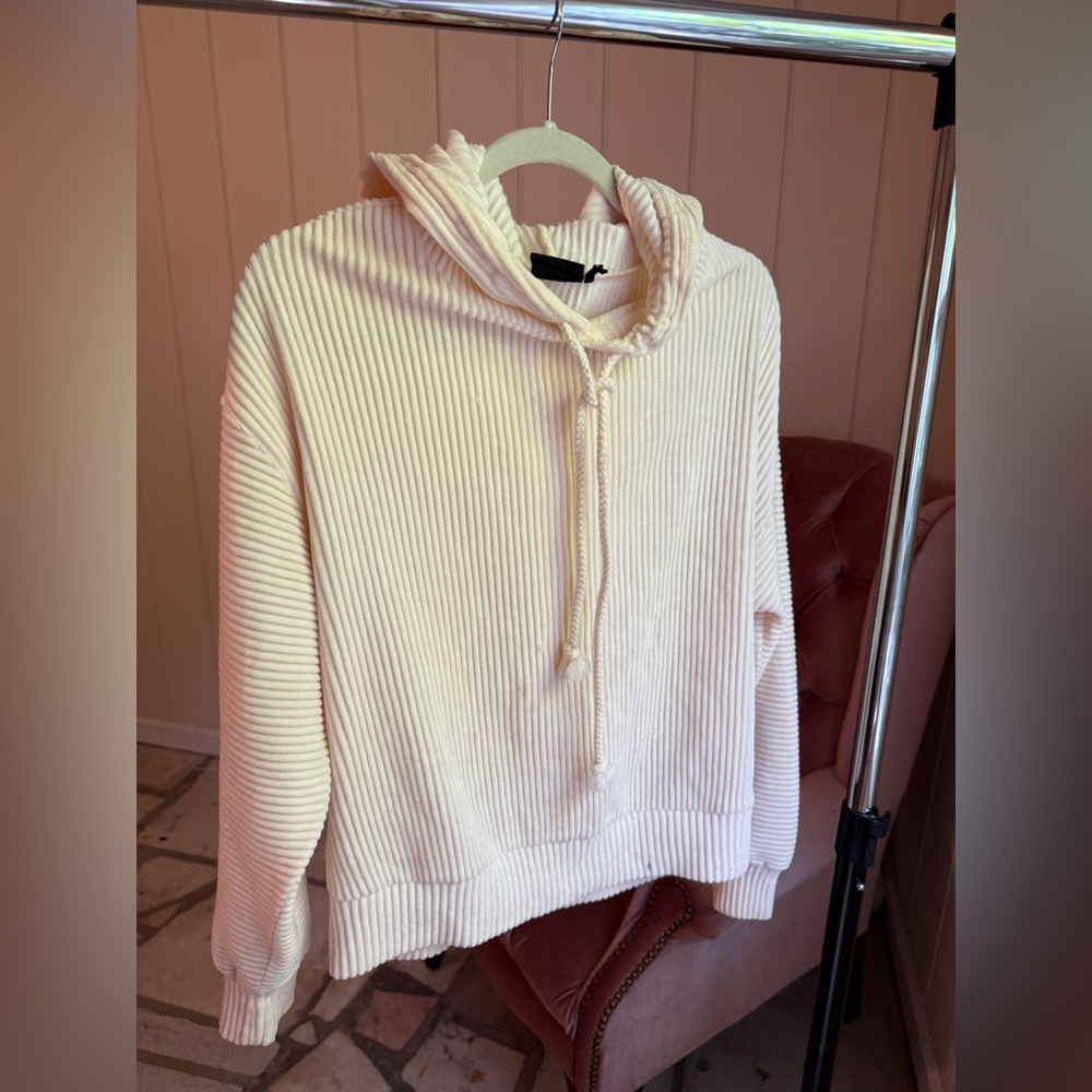 Urban Outfitters Ivory Textured Hoodie